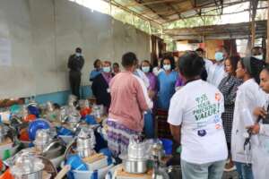 partial picture of delivered essential supplies,