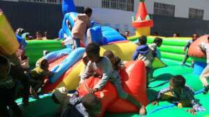 IDP children    donated  outdoor play ground equp