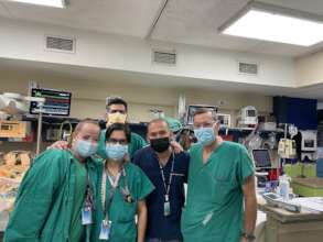 The Costa Rican medical team gathers for a photo