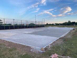 Foundation for field laid, ready for next step