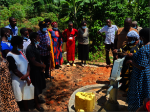 The new borehole in Nsonga is providing safe water
