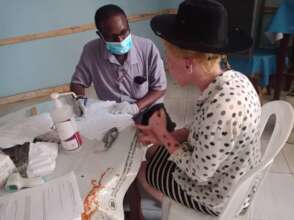 Skin clinic consulation at Nakivale.