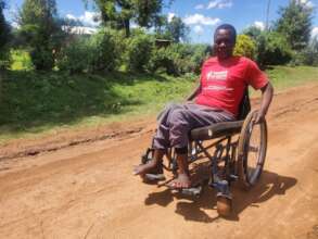 Peter's wheelchair has transformed his life.