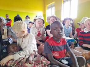 Skin clinic in refugee settlement.