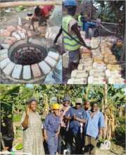 Rejoicing at safe water in Kyabiiri.