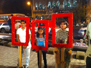Revolutionaries make an entrance to Kala Ghoda!