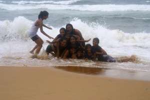 Revolutionaries on the beach in Trivandrum!