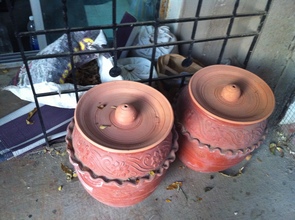 Our new compost! (Alternate containers every day.)