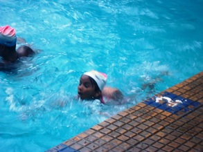 Sumaiya swimming