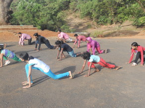 Morning Exercise at Rural Camp in Maharashtra