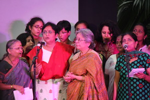 Women at the One Billion Rising Event, Mumbai