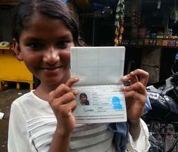 Sumaiya with her passport! :)