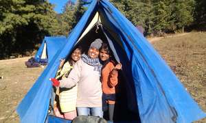 Camping in tents
