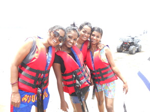 Jet skiing during one of Kranti's field trips