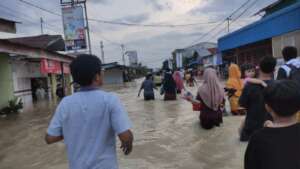 Flashflood in Tebing Tinggi, Northern Sumatera