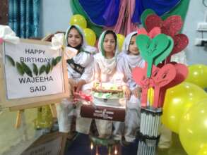 Birthday of a student being celebrated