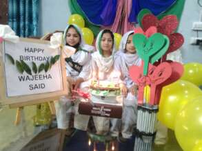 Birthday of a student being celebrated