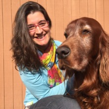 Vanesa Vizuete and her Irish Setter, Trasto