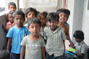 Primary school kids of the tribal village