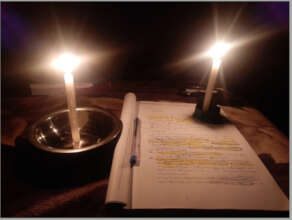 Studying for Medical School Exams by Candlelight