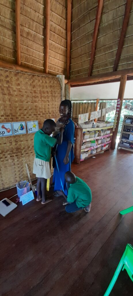How tall is Mum? Jackser enjoying real life maths!
