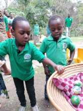 Genna and Caitlyn enjoy their Easter Egg Hunt