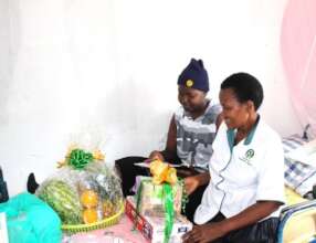 Receiving Success card from HAU nurse