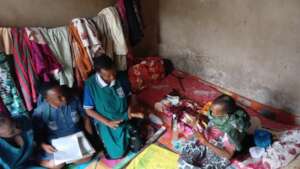 team visits patient for refilling of medication