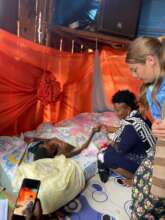 Palliative care team with Christine at church