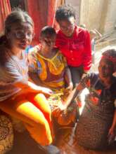 Palliative care team with Christine's family