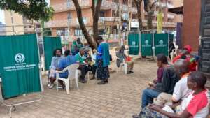 HAU team sets up for the outreach