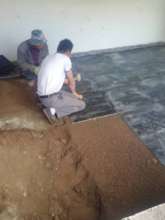 laying the marble tile