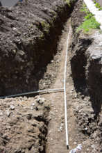 Pipes in place
