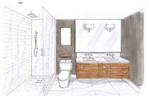 We'll add a downstairs bath and shower