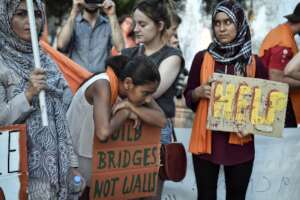 Refugee girls protest GBV