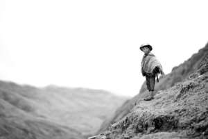 Boy on Mountainside