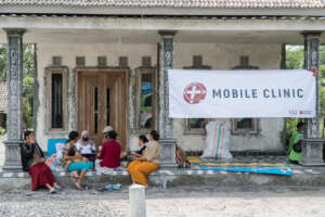 Mobile clinic at community member's house