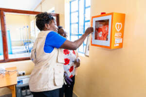 Inspection during formal handover of trauma centre