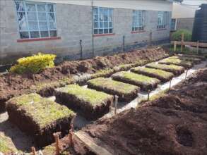 Setting of the base for the water tanks