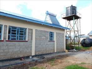 Solar panels and hot water system at Trauma Centre