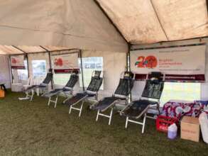 Mobile Blood Bank Unit set up