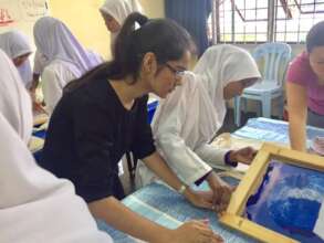 Nija at the Rohingya Community School