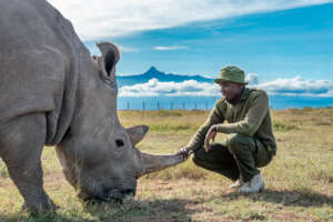 The NWR with one of the caretakers