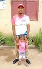 Our Project Leader with the child
