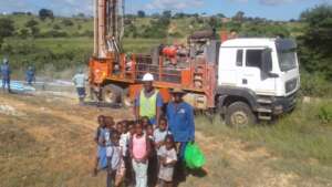 Drilling for community water supply at Emfasini