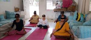 Yoga session in Udaan house