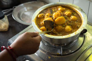 Cooking in Udaan shelter