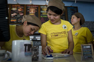 Women training at JOMA Bakery