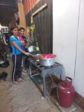 Students cooking