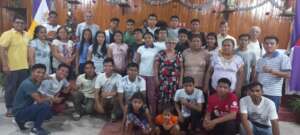 Teachers, students and families at Hogar Policarpo